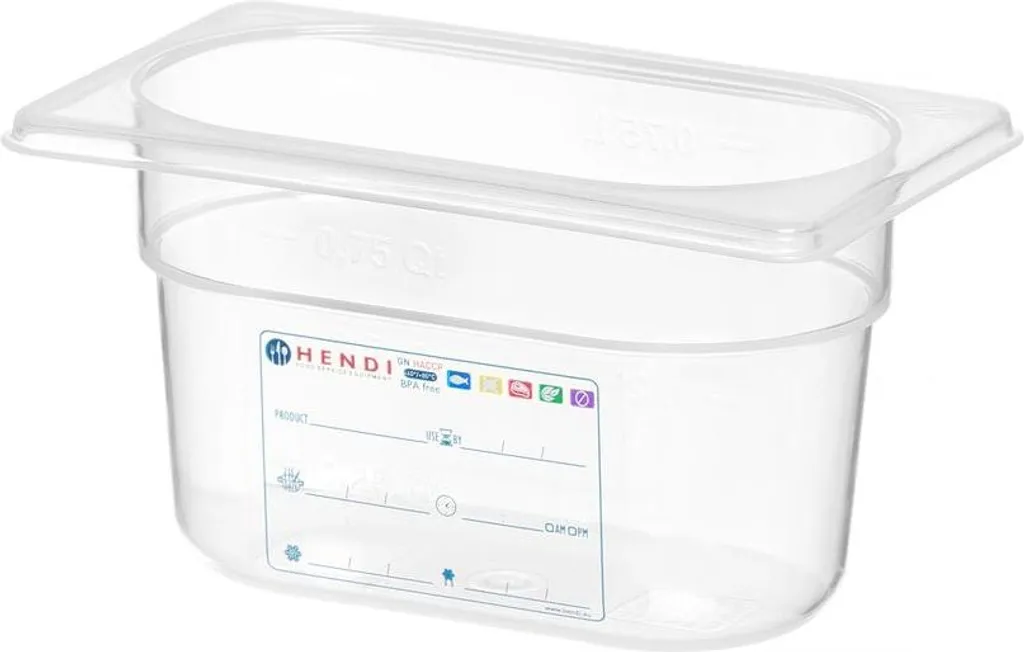 HENDI Contenitore Gastronorm 1/9 Trasparente 0,9L | Shop Ristorazione