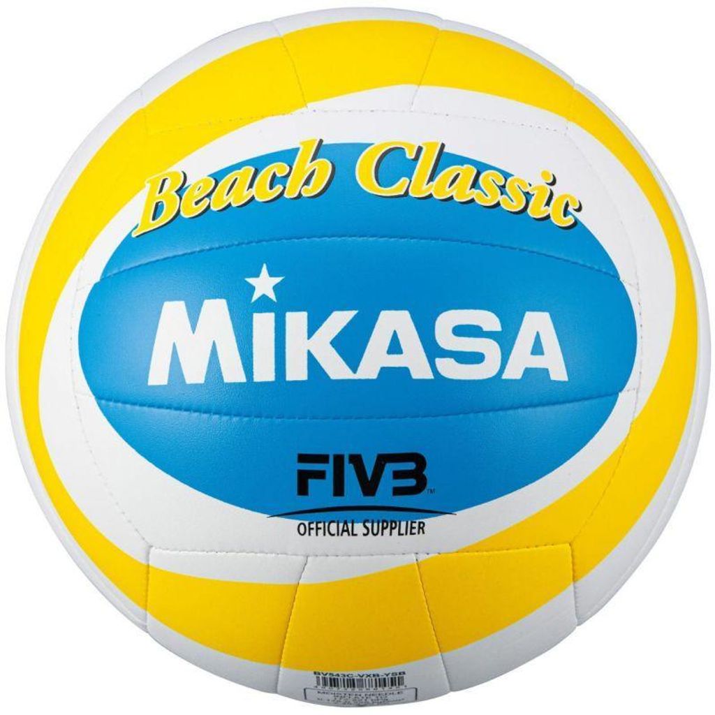 Mikasa - "Beach Classic BV543C-VXB" Volleyball MR789 (5) (Gelb/Weiß/Blau)