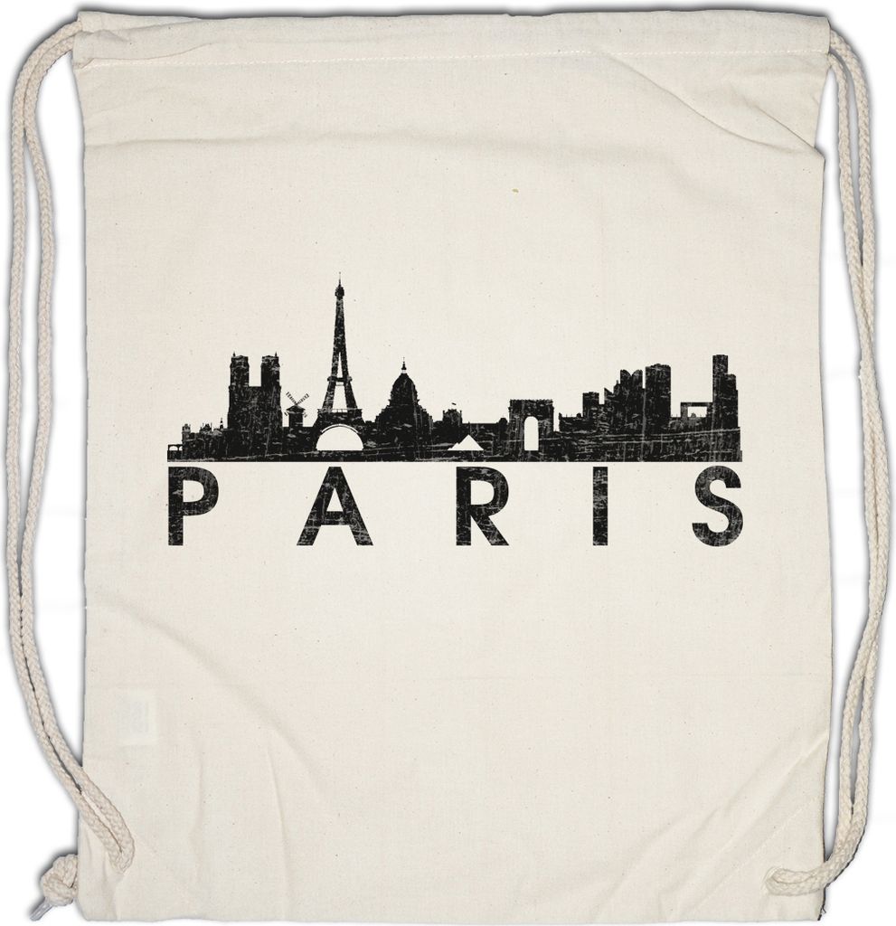Urban Backwoods Skyline Paris, Turnbeutel, Farbe: Beige