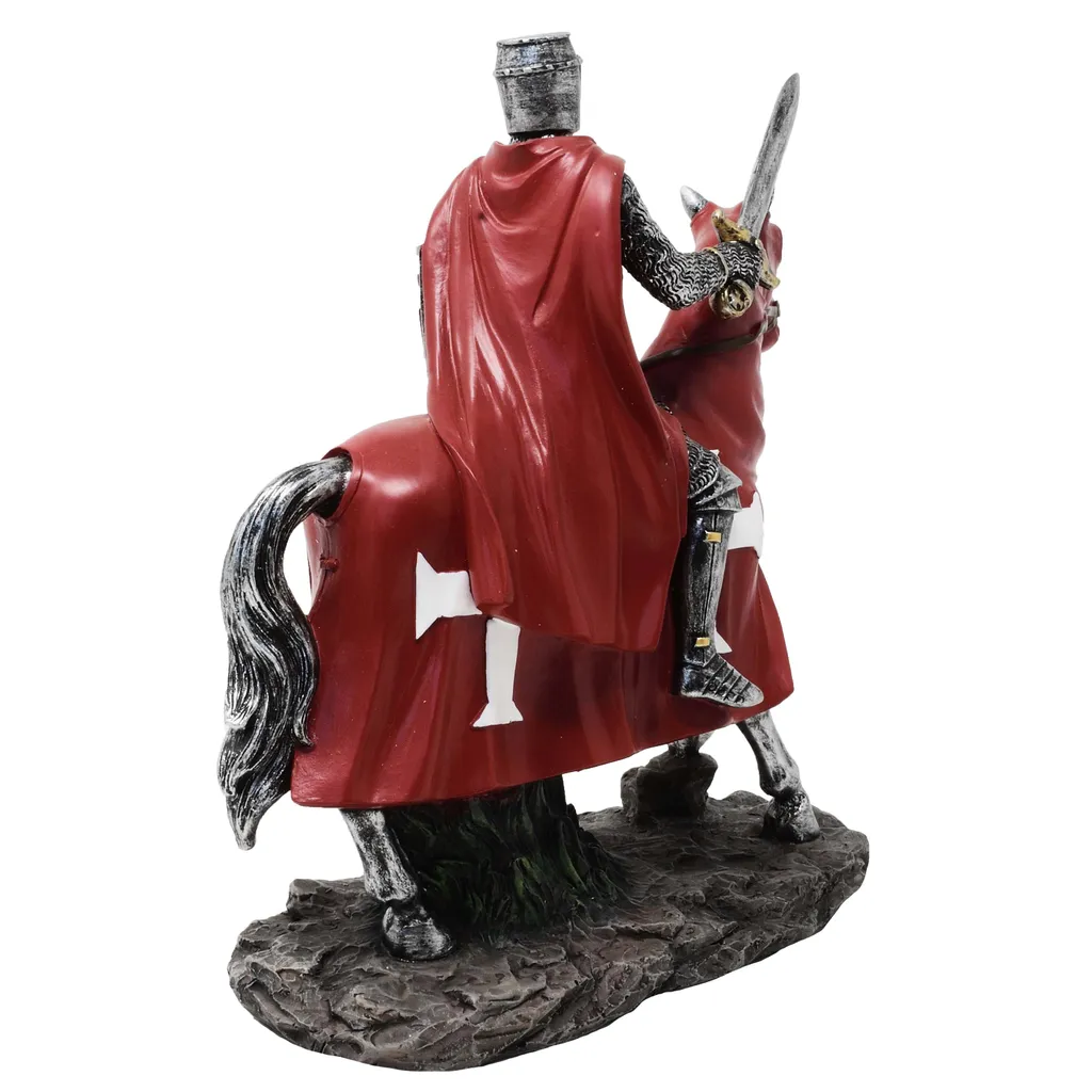 Figurine de Chevalier Robuste en Résine : Décoration Médiévale Durable - 4