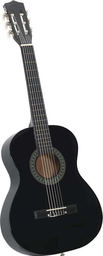 vidaXL Klassikgitarre für Anfänger und Kinder Schwarz 3/4 36"
