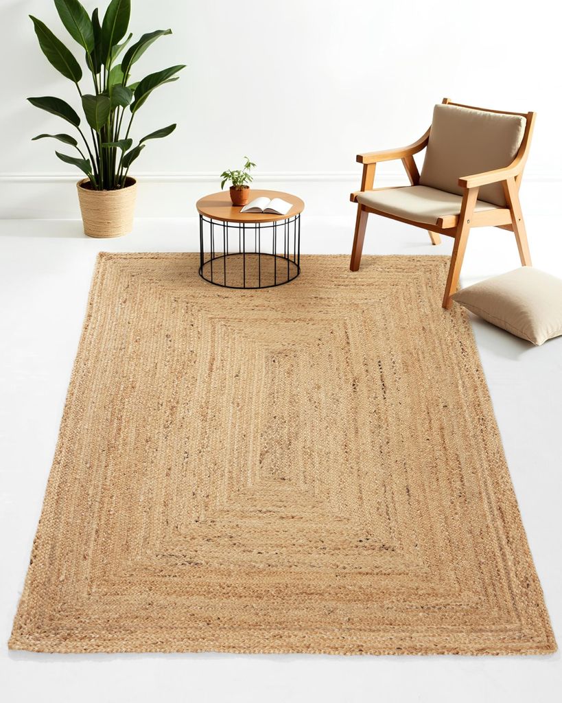 Juteteppich Nele Beige handgewebt aus Jute 240x340 cm | Produktbild 