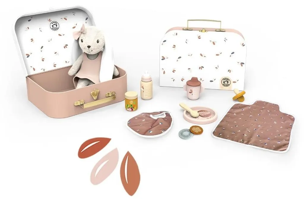 Jouet d'Éveil Lapin en Valise pour Voyages et Sorties en Famille
