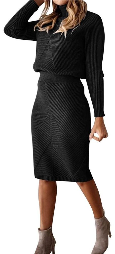 Strickkleid für Damen, zweiteiliger Anzug – Strickoberteil Produktbild 