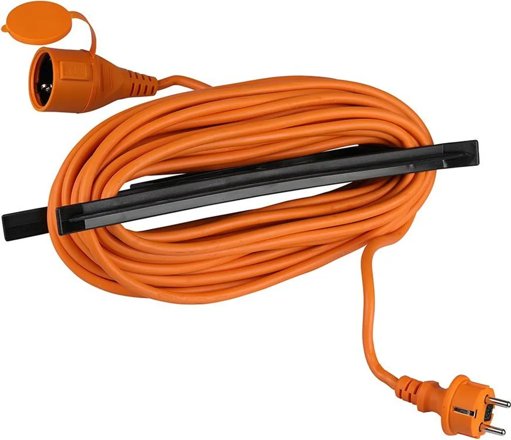 Rallonge robuste IP44 orange haute visibilité 15m - Qualité V-TAC Pro