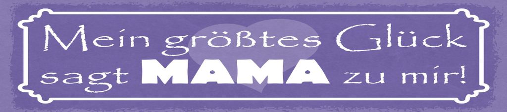 vianmo Blechschild 10x46 cm Mein größtes Glück sagt Mama zu mir