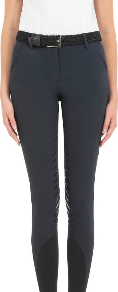 Pantalon d'équitation Equiline Colinec bleu foncé avec coutures renforcées