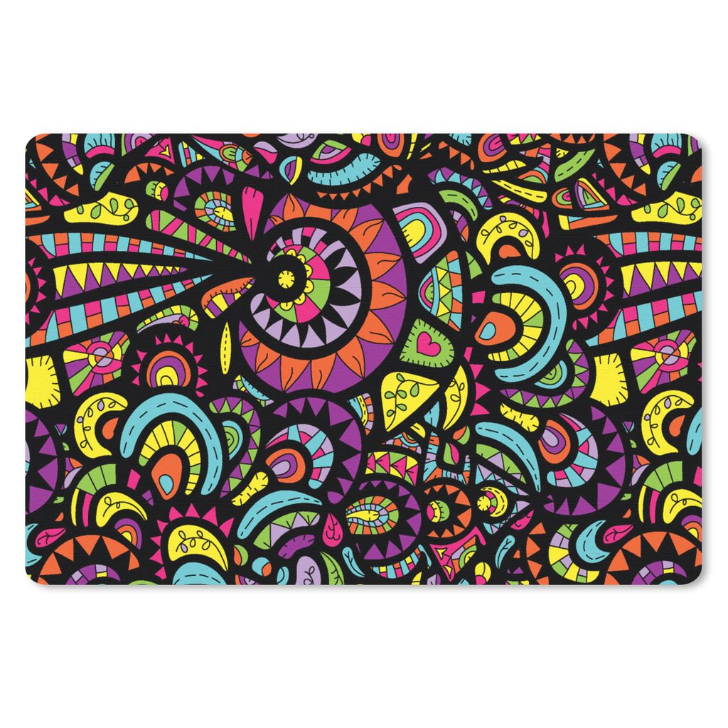 MuchoWow Mauspad Mousepad Design - Mandala - Regenbogen 27x18 cm - Mousepads - Maus Mat - Pad - Mausunterlage - Büroartikel - Desk Matten
