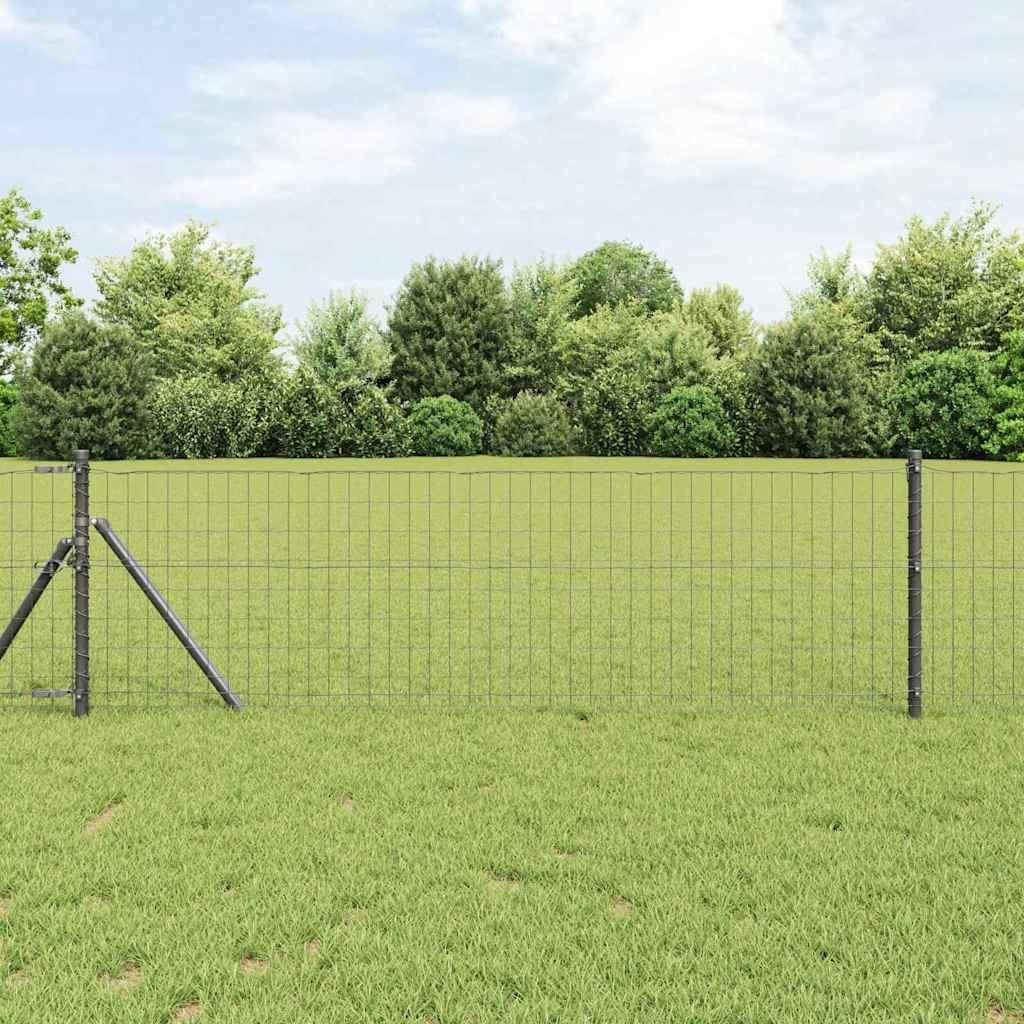 (Design 2026)Eurozaun - elegantes Design - Sichtschutz/Windschutz fur Garten -Grau 0,8x25 m PVC-beschichtetes Eisen Promotion468318 - Metallzäune