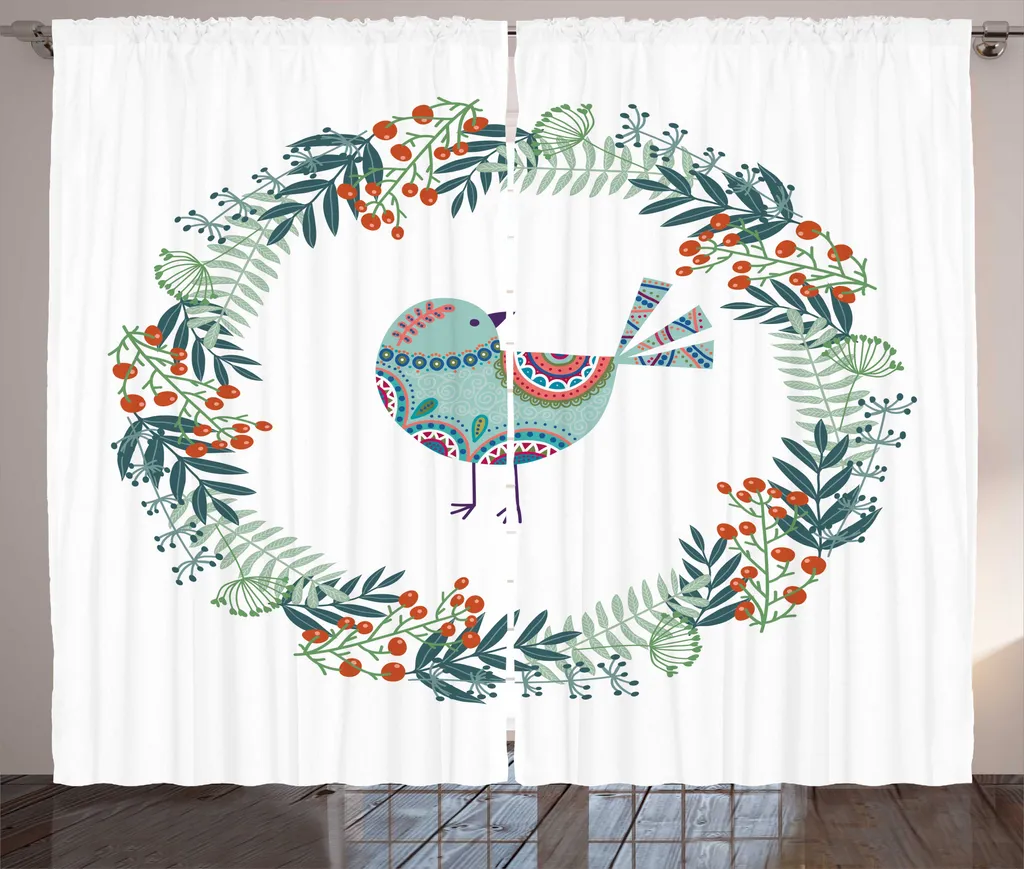 Rideaux Universels de Salon Style Champêtre avec Crochet 280 x 225 cm Volk