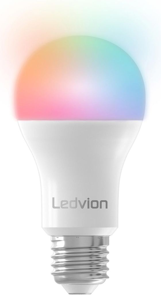 Ledvion - SMART RGB + CCT E27 LED Lampe Dimmbar, Gold, Bluetooth, 7W, Wi-Fi, Deckenleuchte