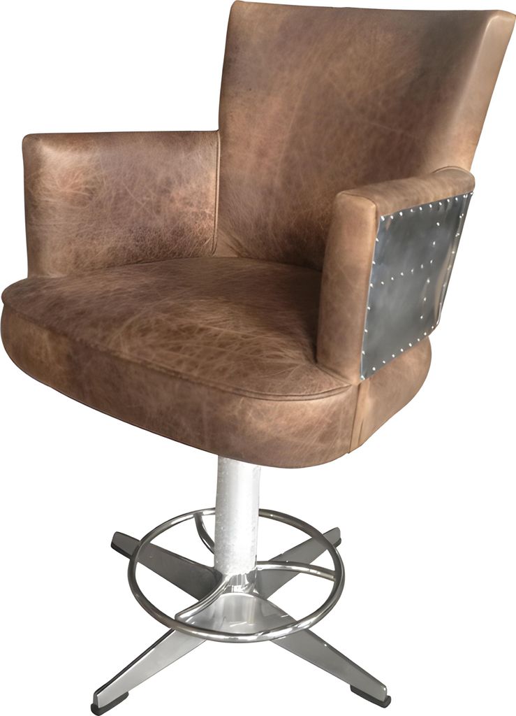 Friseurstuhl Vintage – Drehbar, Sessel mit Fußstütze & Komfort