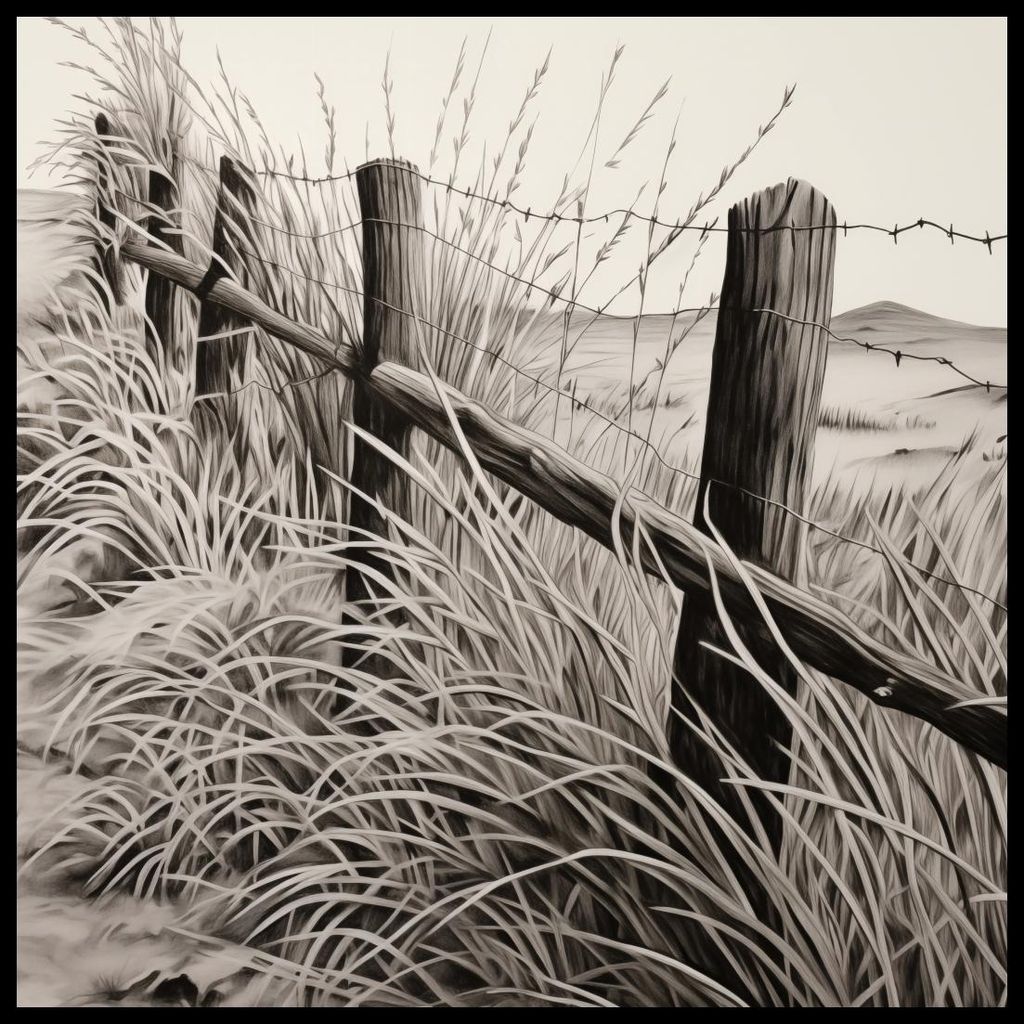 Plakat 60x60cm Geräusche und Flüstern des Landzauns
