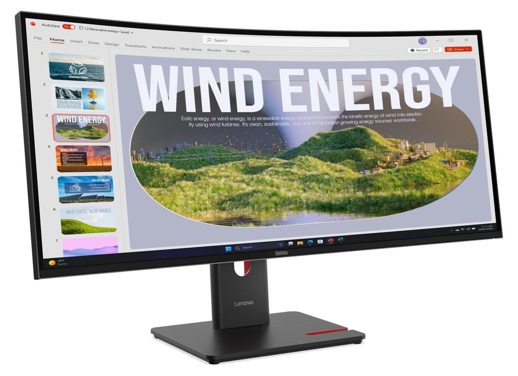 Lenovo ThinkVision T34WD-40 - LED-Monitor - gebogen - 86.4 Produktbild 