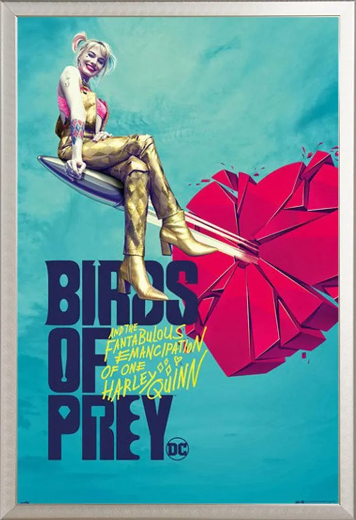 Poster Birds of Prey Broken Heart con Cornice Shinsuke Maxi Argento