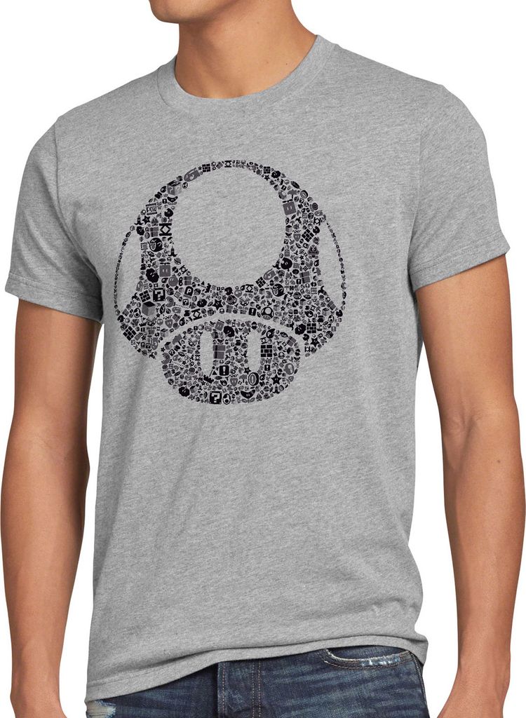 A.N.T. Super Toad Play Herren T-Shirt Mario Pilz Game Gamer