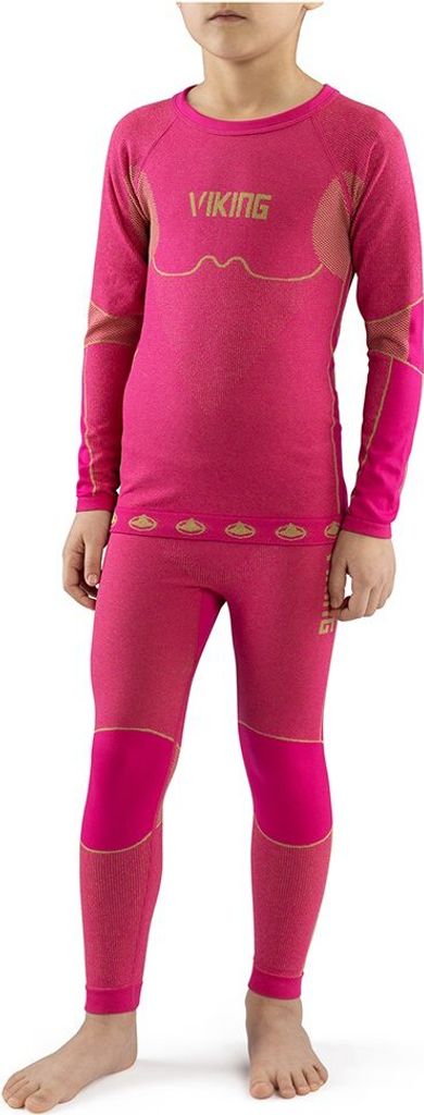 Viking Riko Kids Set Base Layer Fuchsia 140 Thermischeunterwäsche