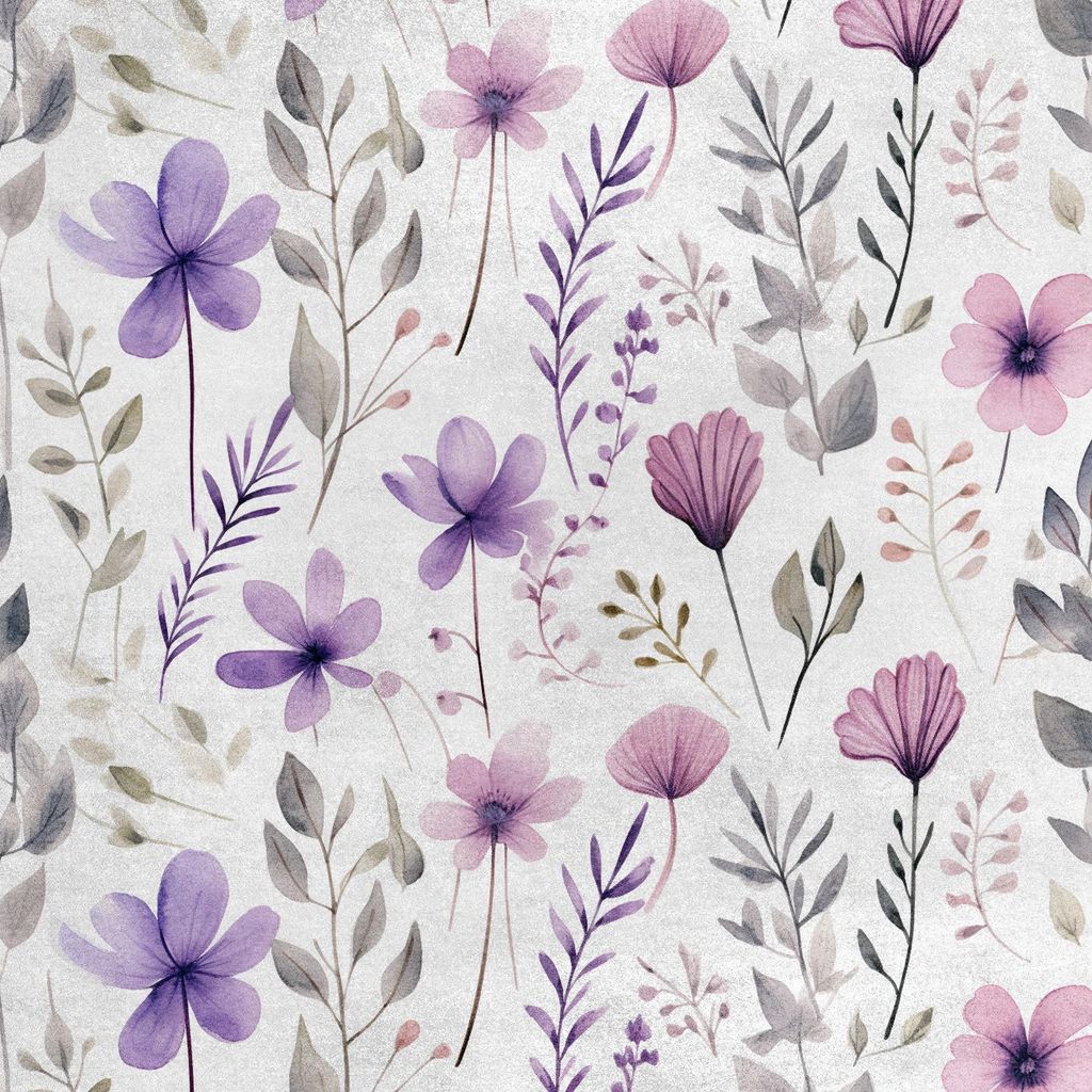 Royal Samt Stoff Polyester Zum Nähen - Motiv Blumen - RDX2891