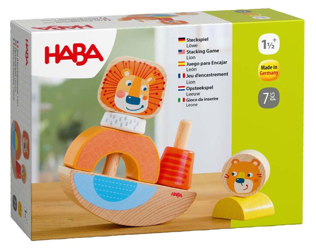 HABA Motorikspielzeug Steckspiel Löwe 2012245001