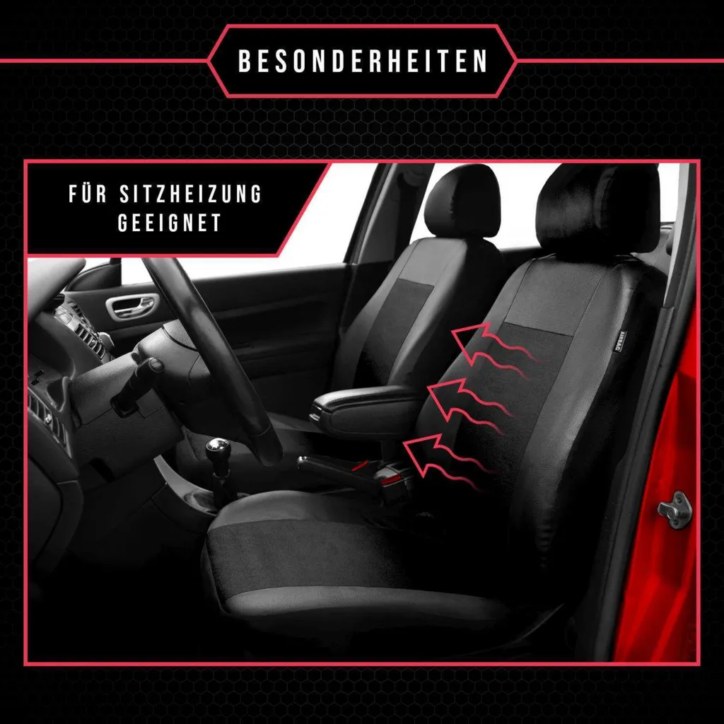 Coprisedili Fiat Sedici Nero Superiore: Protezione Universale Premium - 3