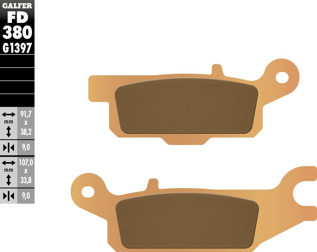 Bremsbeläge Kh445 Gesintert Metallic (Gold) Atv Für Yamaha Produktbild 