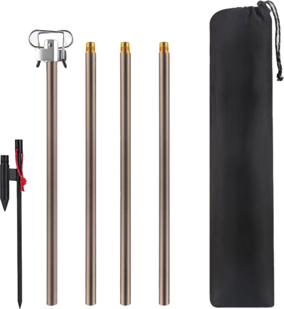 Lampenständer aus Aluminiumlegierung mit einziehbaren Haken, hohe Stabilität, rüttelfest, rostfrei, Outdoor-Camping-Lampenmast, Laternenständer...