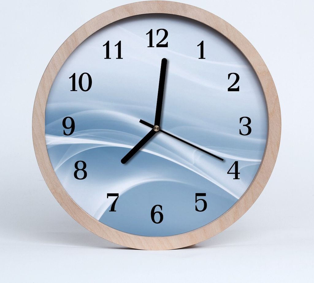 Holzuhr 30fi cm wanduhr - Kunst abstrakte Linien