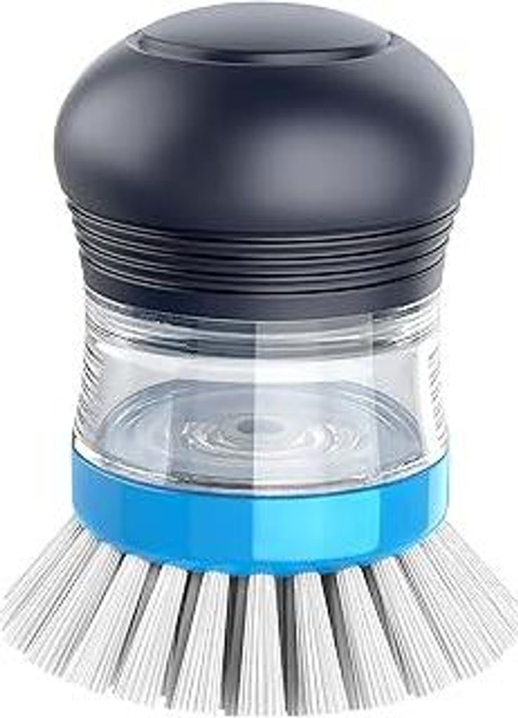 MR.SIGA Spülbürste mit Spülmittelspender, Küchenbürste für die Reinigung von Geschirr, Töpfen, Pfannen und Spülen