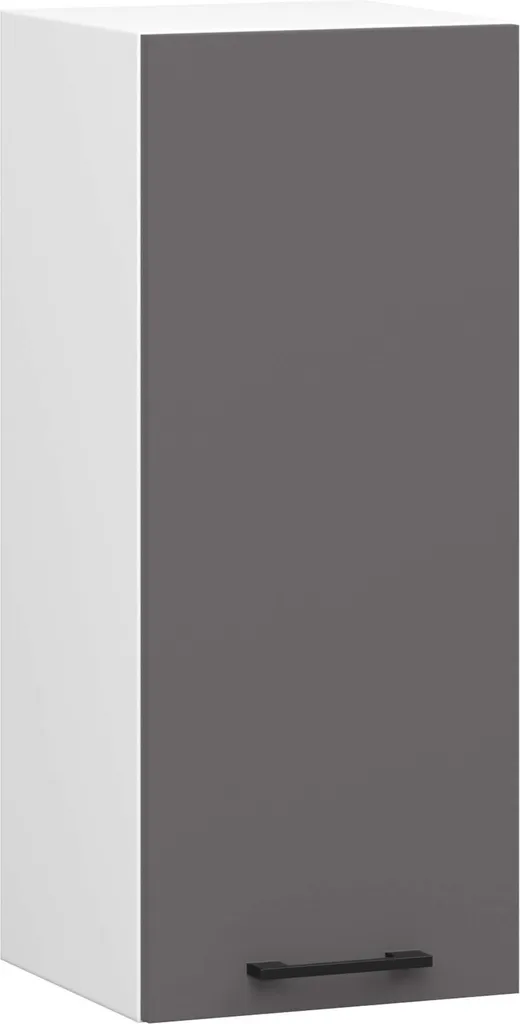 Mobiletto Pensile Akord Oliwia 30x30x58 cm - Grigio Grafite e Bianco
