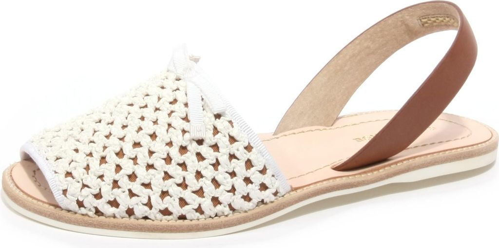 B2422 CAR SHOE weißer Bast Matte Schuh Frau Sandale