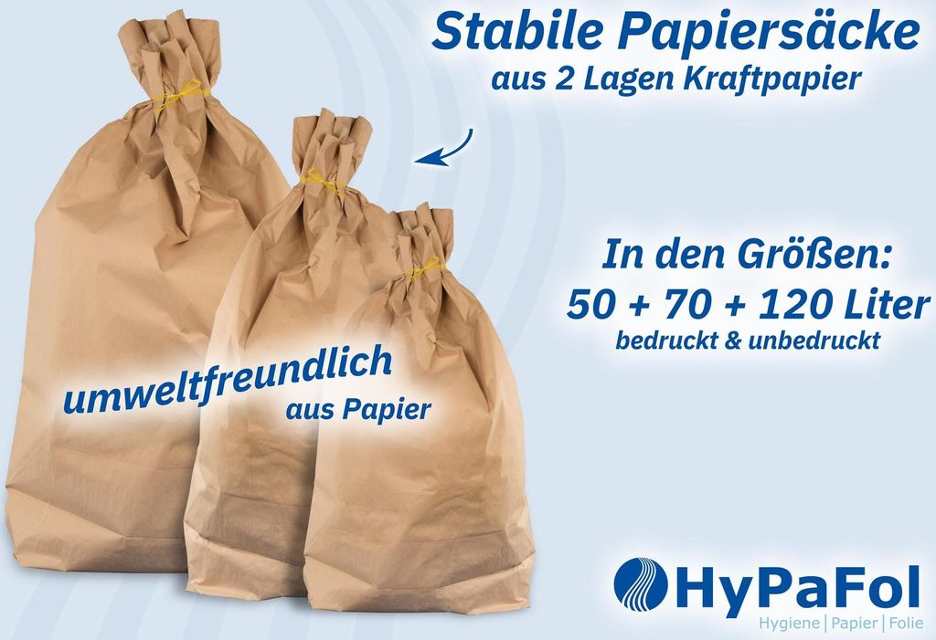 Hypafol Papiermüllsäcke 50 liter|50 Stück, 2-lagig, Produktbild 3