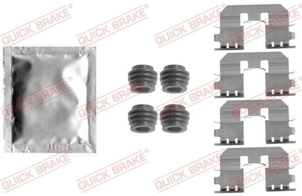 QUICK BRAKE 109-1810 Zubehörsatz Scheibenbremsbelag Hinten für HONDA ACCORD VIII (CU) ACCORD VIII Kombi