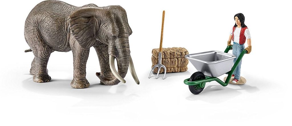 Schleich Wild Life 41409 Olifanten verzorgingsset, Beide Produktbild 