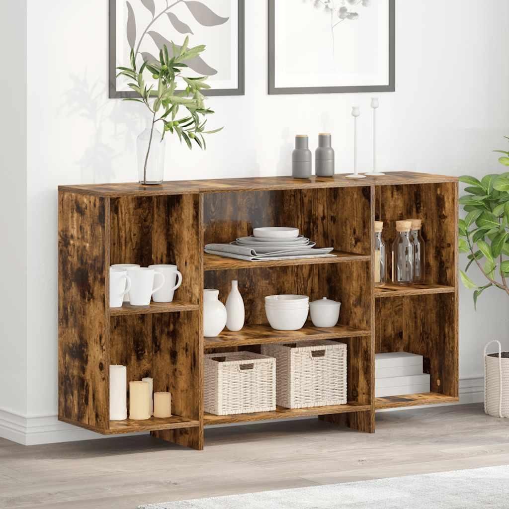 vidaXL Kredens dąb wędzony 120x30x75 cm materiał Zdjęcie produktu 