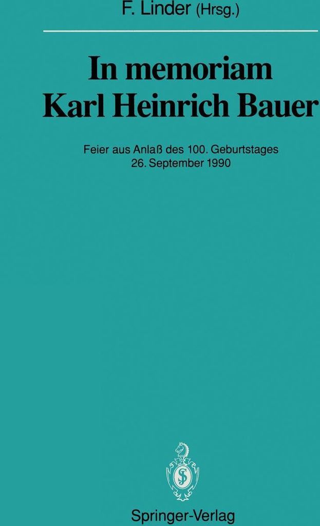 In memoriam Karl Heinrich Bauer