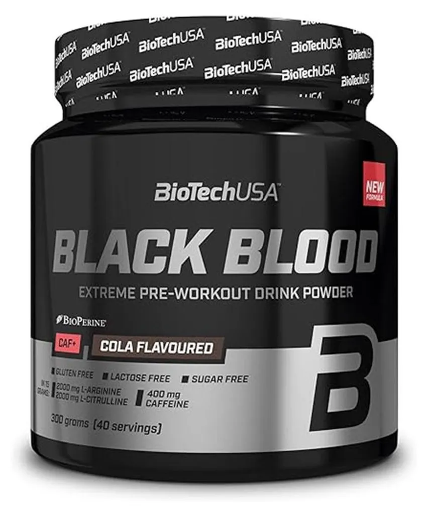Pré-Workout Black Blood CAF+ Biotech USA : Stop à la Fatigue 300g