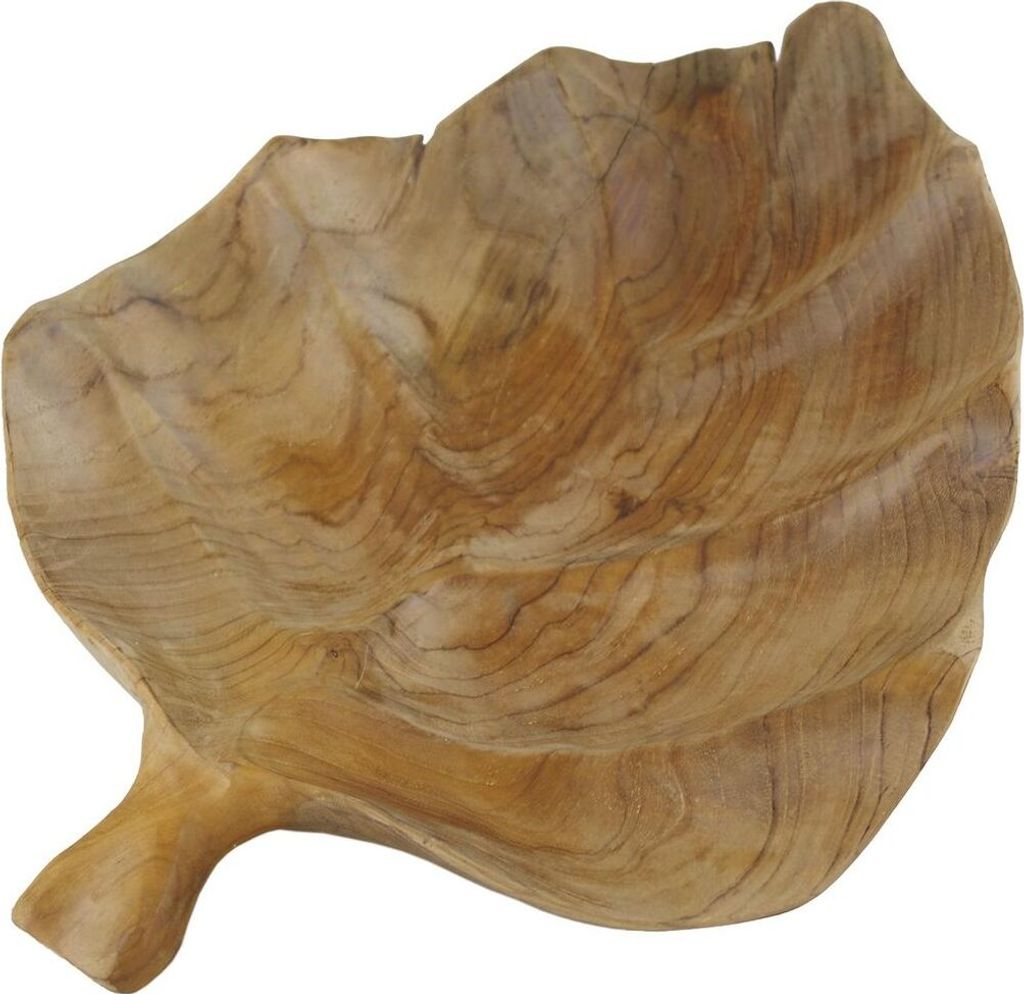 Casablanca Teak Teller,Blattform und DekorL.35cm Produktbild 