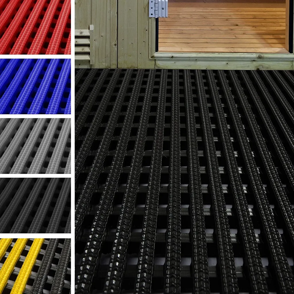 Évitez les chutes : Tapis sol antidérapant Multi-Grip Noir 120x350 cm