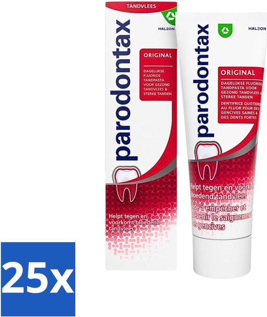 Parodontax - Zahnpasta - Original - Stärkt das Zahnfleisch & entfernt Plaque - 75 ml - Vorteilspack - 25 Stücke