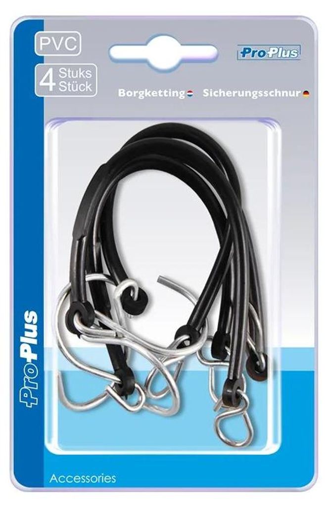 Chaîne de sécurité PVC 4 pièces sous blister Image du produit 