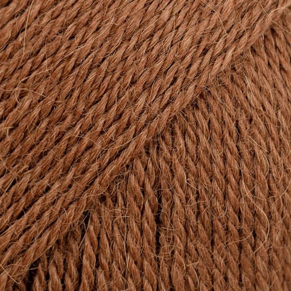 Drops Alpaca Wolle 9041 Kupferbraun - Premium Naturfaser, 100% Superfine Alpaka, Handwäsche