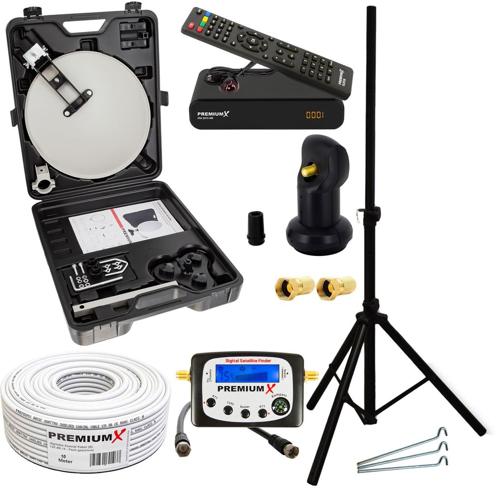 PremiumX Camping SAT Anlage Stativ Receiver Sat-Finder LNB Produktbild 