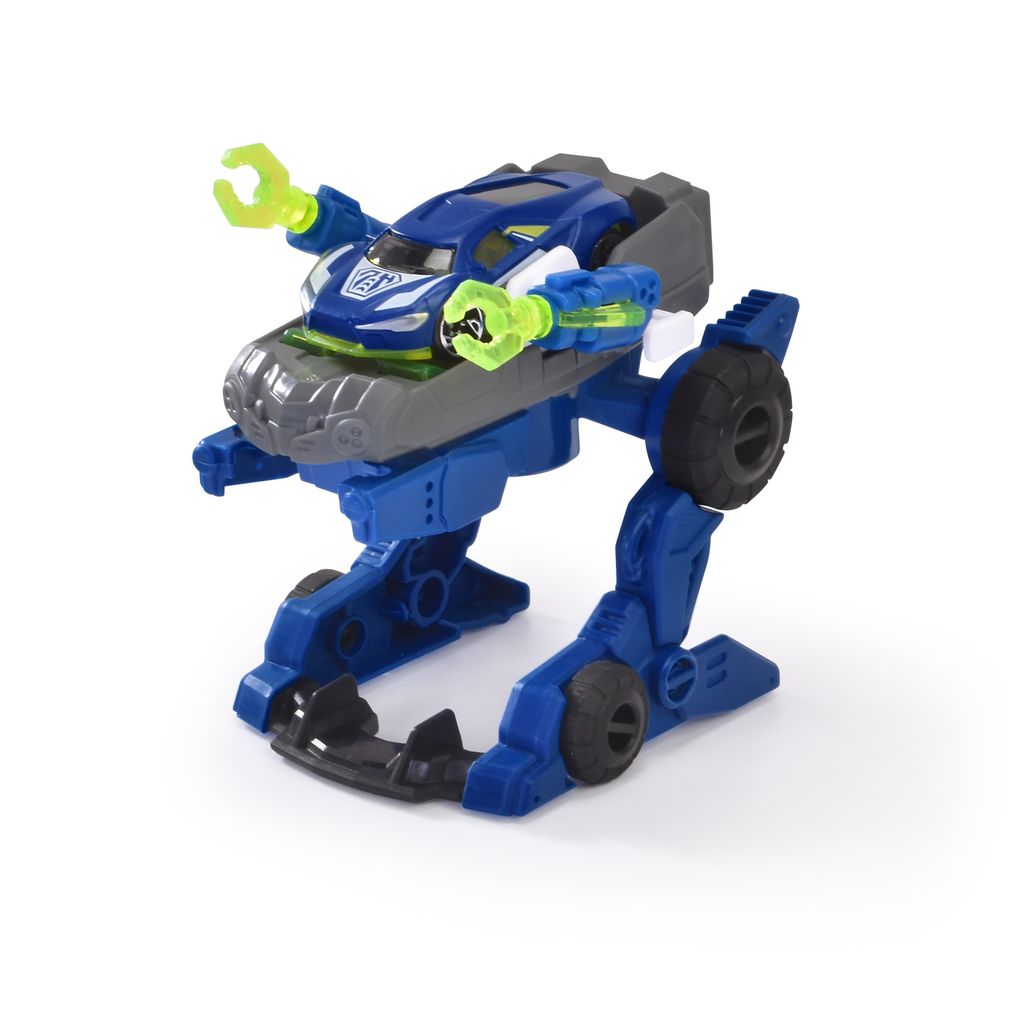 Dickie Toys - Polizei Trooper (12 cm) - 2 in 1 Roboter-Polizeiauto für Kinder ab 3 Jahren inkl. abnehmbarem Spielzeugauto (7,5 cm), Spielzeug-Fahr...