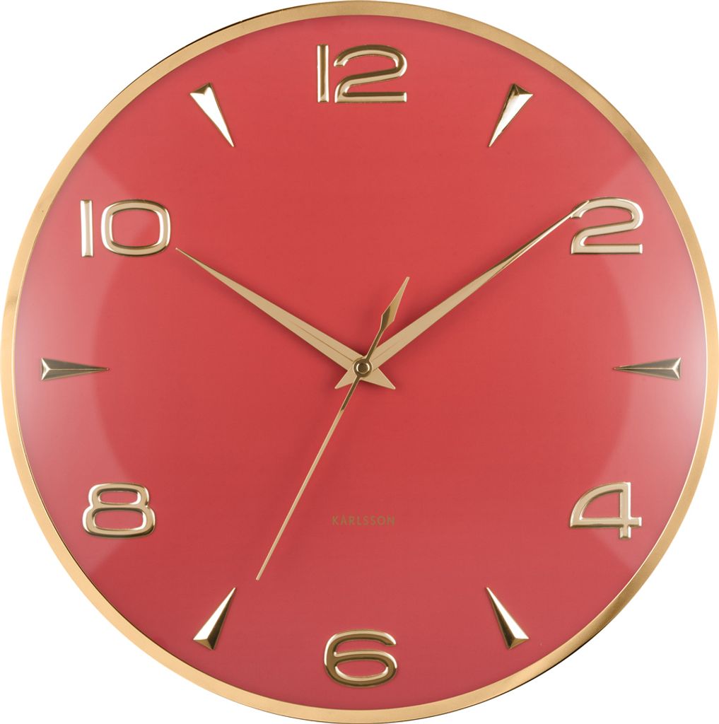 Karlsson – Wanduhr Sienna Glow – Roter Ocker – Ø40,6 cm