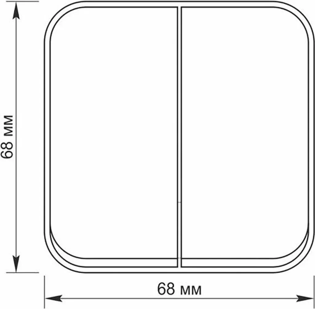 Interrupteur double pour montage mural apparent blanc Videx Binera - 4