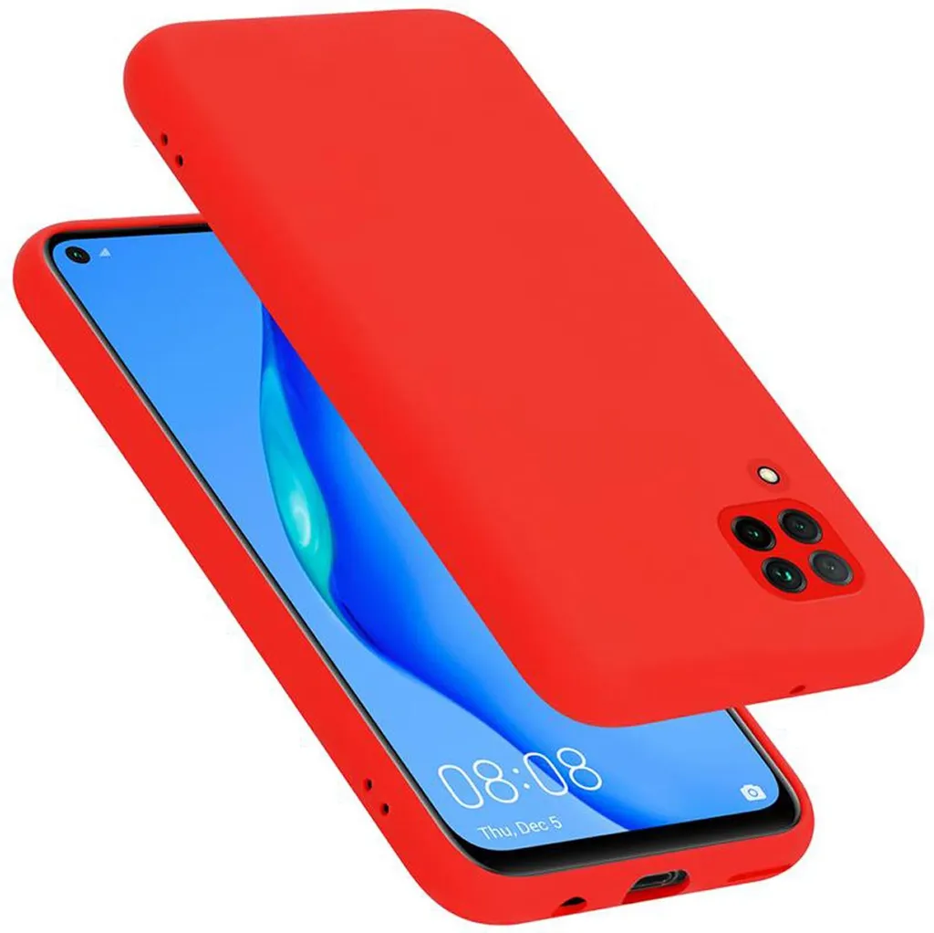 Cadorabo custodia protettiva per Huawei NOVA 6 SE / P40 LITE / NOVA 7i custodia in rosso per cellulare Custodia Cover TPU Etui