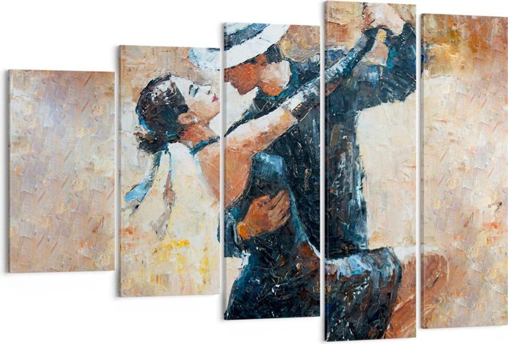 Bild auf Leinwand - Leinwandbild - tanzen sie - 150x100cm - Wand Bild - Wanddeko - Wandbilder - Leinwanddruck - Bilder - Kunstdruck - Wanddekoratio...