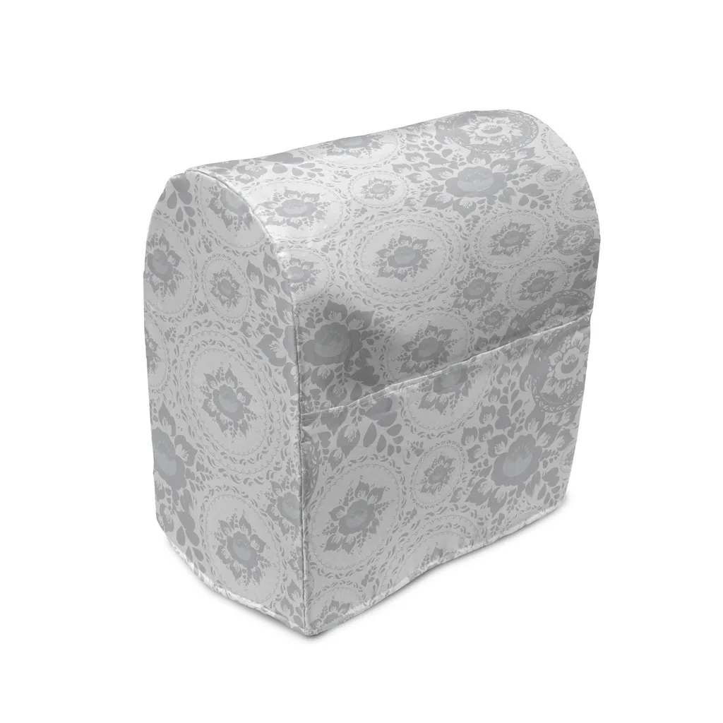 Housse de mixeur en tissu à motif floral rose, poches accessoires