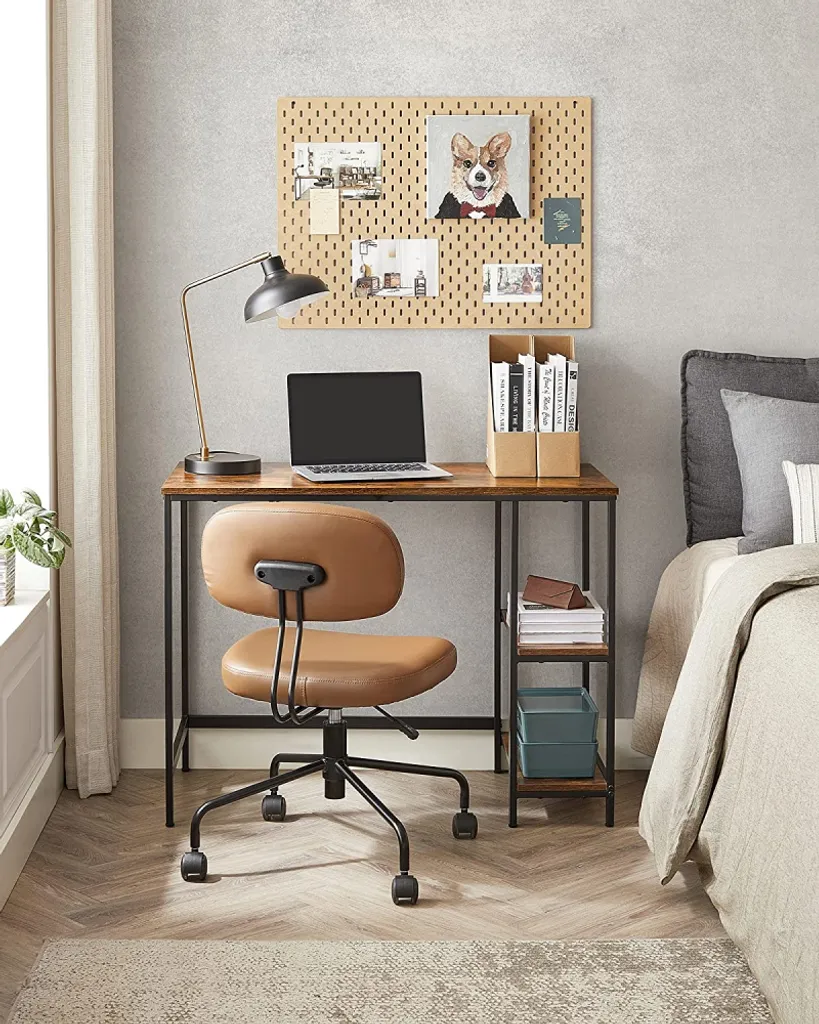 Bureau de Travail à Domicile Bureau Informatique avec Rangement Intégré