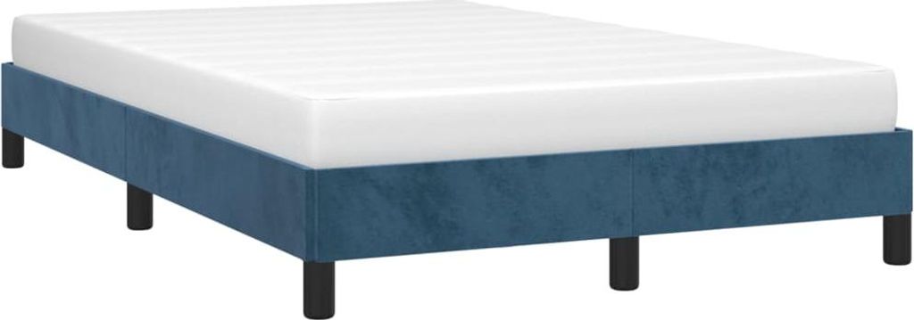 vidaXL Bettgestell ohne Matratze Dunkelblau 120x200 cm Samt
